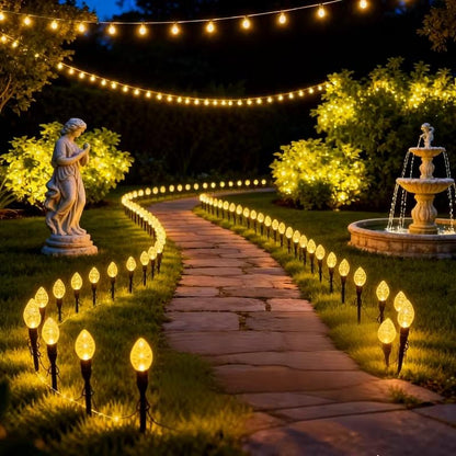 10’lu Güneş Enerjili Bahçe Spot Lambası